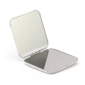 Miniatyrbild 1 av 5: Smink Spegel Dubbelsidig Bärbar Fällbar 5.7x5.7cm (Silver)