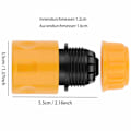 Miniatyrbillede 2 af 5: Slangekobling 1/2 tommer plastik, pakke med 10 slangeforbindelseshaner, haveslangeforbindelse hurtigkobling trykluft