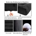 Miniatyrbillede 5 af 5: Bil Booster Sædehynde, 40x40cm Stolhynde, Ergonomisk Ortopædisk Sædehynde (Sort) Black