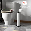 Miniatyrbillede 3 af 5: Fritstående Toiletpapirholder, Rustfrit Stål Toiletpapir Dispenser, Toilet Rulleholder Stativ med Tung Base, Anti-Rust Toilet Rulleholder