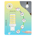 Miniatyrbillede 5 af 5: G9 LED-pære, koldt hvidt, 10W 6000K 900LM AC 220V, pakke med 6