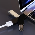 Miniatyrbild 4 av 5: USB-hubb, 3-portars splitterhubb (2 USB 2.0 + USB 3.0) adapter för PC, bärbar dator, mus, tangentbord, USB-minne, mobil hårddisk och mer - svart