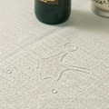 Miniatyrbild 2 av 5: Vattenavvisande Tvättbar Rektangulär Bordsduk i Faux Linne 55x55 Tum, Frukt Vit White