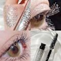 Miniatyrbild 2 av 5: Glitter Mascara Diamond Glitter Mascara, 4D Glitter Vattentät Ögonfrans Mascara för Kvinnor, Långvarig Förtjockning Förlängning