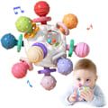 Miniatyrbild 1 av 5: Bitring Leksak för Bebisar 0-3 Månader Sensorisk Utveckling Baby Skallror Pedagogisk Gåva för Pojkar och Flickor 3 6 9 12 Månader 1 År Gammal