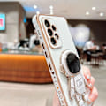 Miniatyrbilde 5 av 5: Plating Astronaut Stand Case For Samsung Galaxy S24 Ultra, Soft Tpu Anti-drop Protetcive Cover Med 3d Astronaut Hidden Stand