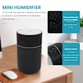 Miniatyrbillede 5 af 5: Luftfugter, Farverig Cool Mini USB Luftfugter med 7 Farver Åndedrætslys, Automatisk Nedlukning, til Bil