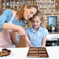 Miniatyrbillede 5 af 5: 2-pak 6-rums silikonechokoladeforme, rektangulære diamant slikforme, silikoneforme BPA-fri, egnet til DIY slikchokoladebagning (A)