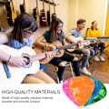 Miniatyrbild 3 av 5: 32 Stycken Plektrum, Högkvalitativa Färgglada Celluloidplektrum för Gitarr, Ukulele, Bas, 4 Olika Tjocklekar 0.46/0.71/0.96/1.2mm