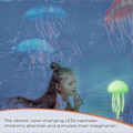 Miniatyrbillede 3 af 5: Stemme-styret Vandmænd Natlampe - 72 Farver Gradient Atmosfærisk Lampe med Flydende Effekt til Hjemmet/Soveværelset