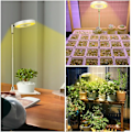 Miniatyrbillede 5 af 5: Plantelys, højdejusterbart fuldspektret LED-vækstlys, 9 niveauer af justerbar lysstyrke, 180° rotation og 3/9/12 timers automatisk tænd/sluk-timer