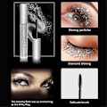 Miniatyrbillede 5 af 5: Glitter Mascara Diamond Glitter Mascara, 4D Glitter Vandtæt Øjenvippe Mascara til Kvinder, Langvarig Fortykkelse Forlængelse