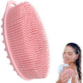 Miniatyrbild 1 av 5: 1-Pack Silikon Kroppsborste, Djuprengöring och Intensiv Massage, Rengör Huden Effektivt, Skonsam, Hygienisk, Långvarig Exfoliering (Rosa)