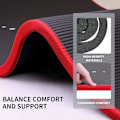 Miniatyrbillede 4 af 5: Pilatesmåtte Kantbeskyttelse Skridsikker Yogamåtte Sports Skum Ekstra Tyk Gymnastikmåtte Træning Hjemmegymnastik med Stropper - 1830mm x 610mm x 10mm