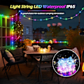 Miniatyrbild 4 av 5: LED ljusslinga 10 meter, 100 lysdioder LED ljusslinga, RGB LED sovrumslampa med fjärrkontroll och APP, färgbyte, musiksynkronisering, tidsmodul