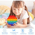 Miniatyrbillede 4 af 5: Pop It Fidget Legetøj Popit Bubble Popper Premium Silikone Regnbuefarve Sensorisk Legetøj til Voksne Børn Stress Relief Squeeze Spil Ottekant med Bogstaver