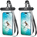 Miniatyrbillede 1 af 4: Vandtæt Telefonpose [2 Pak], IP X8 Vandtæt Telefonpose, Sikkerhedsspænde og Følsom Berøring, Egnet til iPhone14 pro / 13/12, Galaxy 7.2 og derunder