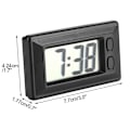 Miniatyrbild 2 av 5: 2 st elektroniska klockor - MiniUltra-tunn fordonsinstrumentpanelsklocka med självhäftande dyna LCD digital datumtidskalenderdisplay för hem, kontor, bilinstrumentpanel, 7,8 × 4 × 1,4 cm, utan batteri