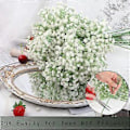 Miniatyrbild 5 av 5: 10 st 5-grenad 25 mesh A vit - blomsterarrangemang för hemmet plastblommor