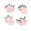 Miniatyrbild 1 av 5: Keksform 4 st/set Krona Kung Drottning Prinsessa Former Rostfritt Stål Kakform Fondantform