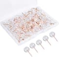 100 st roséguld transparenta tryckstift världskorktavla tryckstift