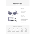 Pikkukuva 5 / 5: Goggles aurinkolasit naiset miehet retro ovaali aurinkolasit tytöt pojat aurinkolasit（Style4）