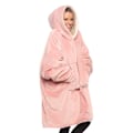 Miniatyrbilde 1 av 5: Oversized Mikrofiber & Sherpa Bærbar Teppe, Seen One Size Fits All（Rosa）