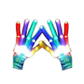 Miniatyrbillede 1 af 3: Led Light Up Handsker Multi Farver Tilstande Blinkende Handsker