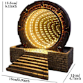 Miniatyrbillede 4 af 5: Stargate Resin Ornament Lys Kreativ Stereo Desktop Dekoration