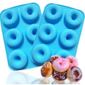 Miniatyrbilde 1 av 5: 2 stk Silikon Donutform 6 Hull Donut Baking Mold Baking Cake Rou