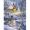 Miniatyrbillede 5 af 5: 4 Stykker Diamantmaleri Jul, Vinterlandskab Jul D