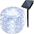 Miniatyrbillede 1 af 3: Led-strimmel udendørs solcellelys, vandtæt 100led 8 tilstands tape rør kobbertråd reb solguirlandelys til have hjem fest bryllup juledekoration