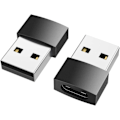 Miniatyrbild 1 av 6: USB C till USB-adapter (2-pack), USB-C hona till USB hane-adapter, USB typ C hona till USB OTG för MacBook Air 2017/2015, bärbara datorer, väggladdare