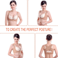 Miniatyrbillede 4 af 5: Holdningsstøttende bh til kvinder - bh push up rygstøtte vest shapewear toppe x brystrem pukkelkorrektion XL beige
