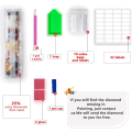 Miniatyrbillede 4 af 5: Jule DIY Diamantmaleri Kit til Voksne, Snemark Santa Cl
