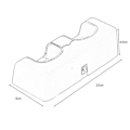 Miniatyrbilde 5 av 5: Dobbel ladestasjon 2x 2800mah oppladbart batteri for Wii-fjernkontroll