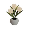 Miniatyrbilde 1 av 4: Borddekorasjonslampe LED Tulip Nattlys Simuleringsbukett PU Jentegave Flerfarget Kunstig Fl(usb plugg Hvit)