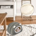 Miniatyrbillede 4 af 5: Vinterhamsterhus, Grå Kæledyr, Hyggelig og varm seng egnet til Sm