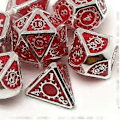 Miniatyrbillede 5 af 5: 7 stk./pakke Polyhedral Zinklegering til Drageskæl DnD RPG Brætspil Terninger (11) 11