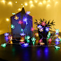 Miniatyrbild 4 av 5: Julljus, batteridrivna snöstjärnelampor för sovrum, fest, hem, juldekoration, inomhus, utomhus, träddekoration, varmt vitt, USB alltid på (6m 40 lampor - färg)