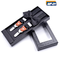 Miniatyrbild 2 av 2: Herr Bow Tie Suspender Set Läder Knapphål Y-formade Klämmor（Svart）