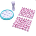 Miniatyrbillede 2 af 2: Alfabet Bogstav Nummer Cookie Press Stempel Embosser Cutter Fondant Form Kage Bageforme Værktøjer Runde Cutter Stencil Cookies