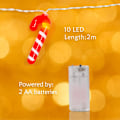 Miniatyrbilde 4 av 5: 1 rød sukkerrør julelys krans, 10 LED jule snømann lys
