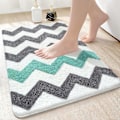 Miniatyrbillede 1 af 4: Skridsikker bademåtte, blødt mikrofiber brusebadsmåtte, ekstra tykt brusebad