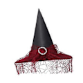 Pikkukuva 1 / 5: Noidanhattu Velhonhattu Velhottaren Hattu Naamiaisasuste Pipo Asusteet Terävä Hattu Halloweeniin, Karnevaaliin, Juhliin, Cosplayhin (Punainen) Red