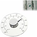 Miniatyrbild 2 av 3: Utomhustermometer, självhäftande transparent vattentät termometer för fönster, gratis batteri