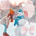 Miniatyrbild 3 av 5: Diamondvågmönster Barnhatt Halsduk Vantar Baby Vinterhatt
