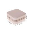 Miniatyrbillede 3 af 4: Læder Rejse Smykke Opbevaring Display Etui Bærbar Ørering Halskæde Opbevaringsboks (pink)