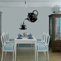 Miniatyrbillede 3 af 3: Kreativ tekande kedel vægur, 3d akryl kaffe te kop væg