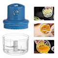 Miniatyrbillede 1 af 5: 1 sæt 100 ml hvidløg chopper knuser rustfrit stål elektrisk ingefær mincer（blå）